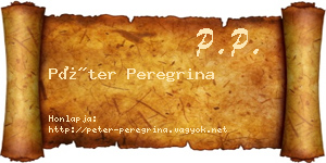 Péter Peregrina névjegykártya